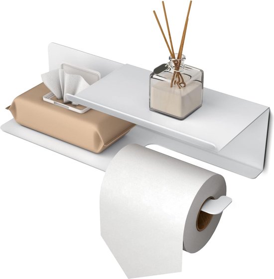 Porte-papier toilette avec double étagère, porte-rouleau de papier toilette  Inka... | bol