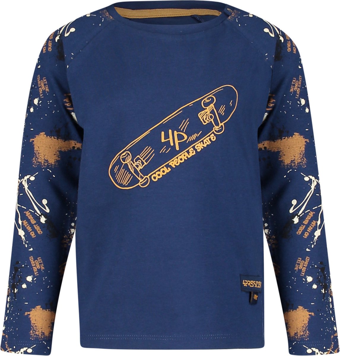 4President baby jongens shirt Manfred Indigo