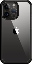 Valenta - Bumper Hoesje - iPhone 15 Pro - Full Cover - Tempered Glass - Zwart