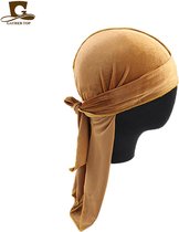 Durag - Velvet - Waves - Velvet Durag - Premium - Silky - Haardeksel - Hoofddoek - Khaki