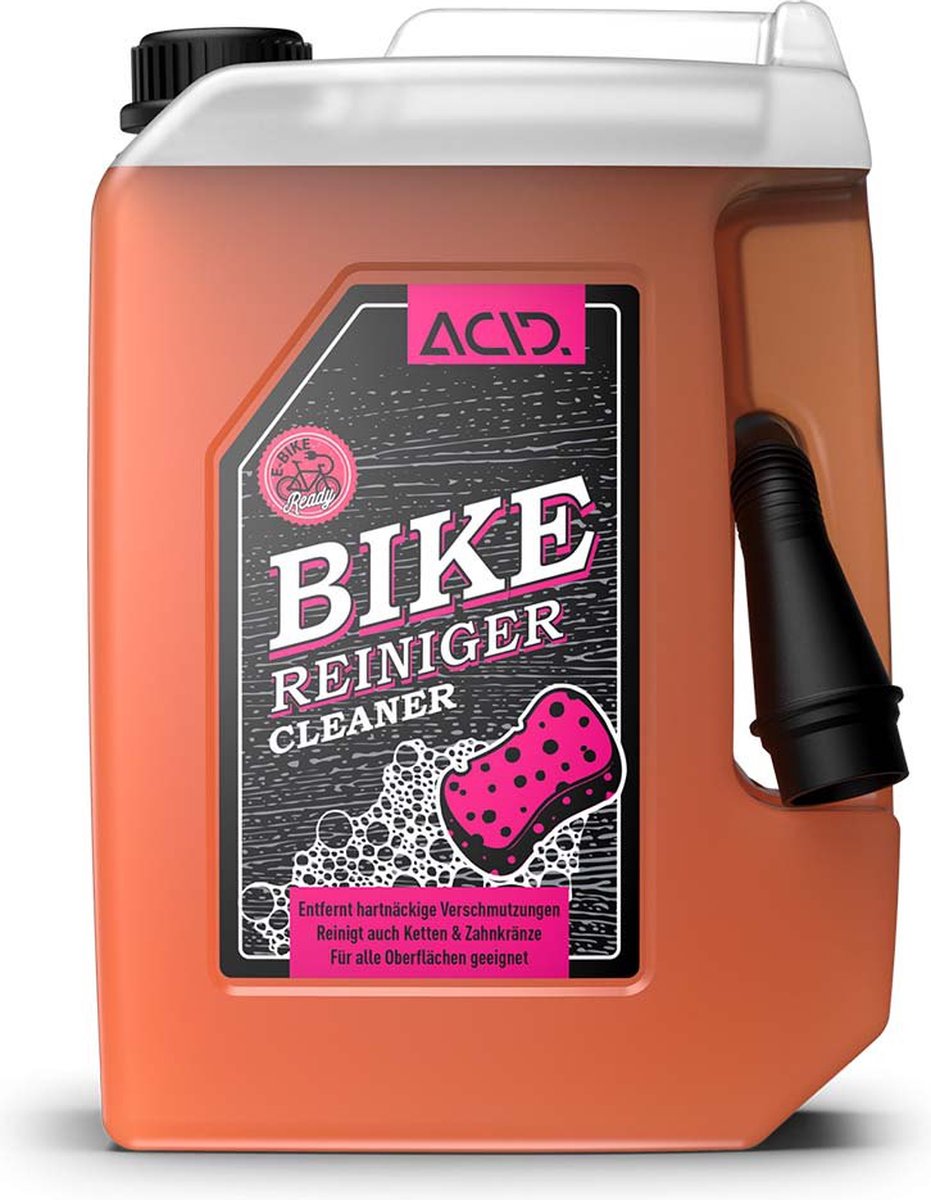 Acid Fietsreiniger - 5L - Bike Cleaner - Fietsschoonmaakmiddel - Fietsonderhoudsmiddelen - Transparant