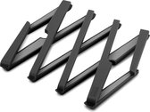 Stretch - Uitschuifbare siliconen schotel, hittebestendig tot 220 ° C, opvouwbaar, zwart