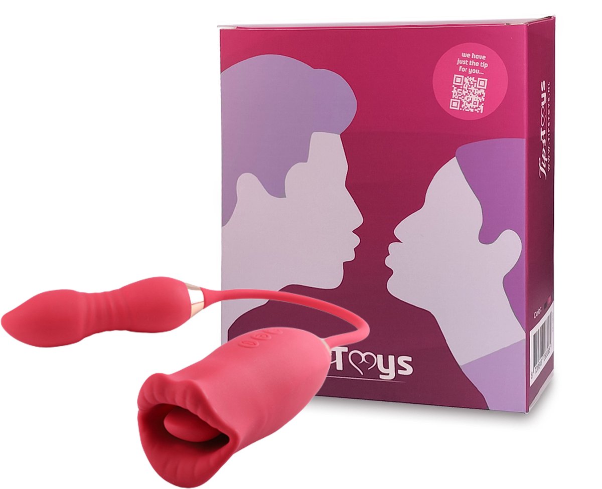 Goedkoopste TipsToys Beweegbare Tong Vibrator - Dildo Sextoy