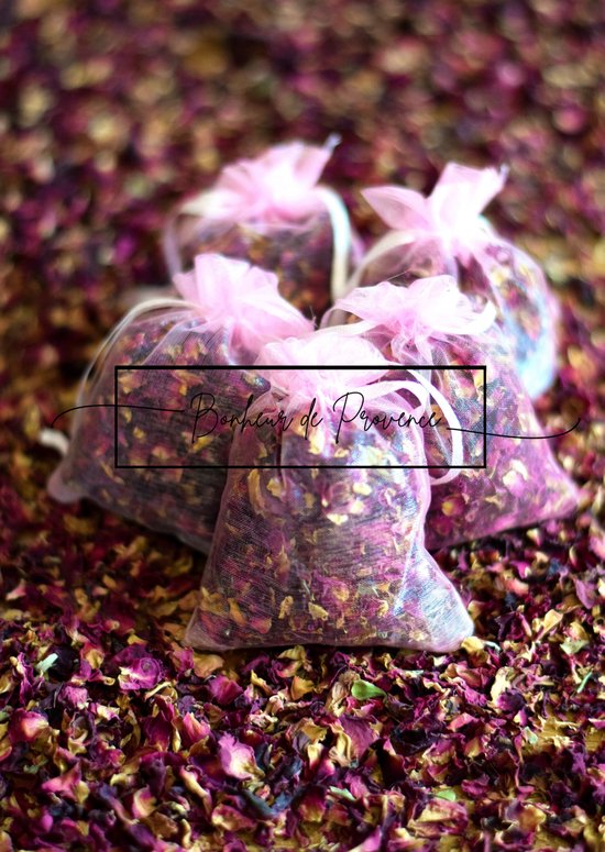 5 zakjes Gedroogde rozenblaadjes 50 gram - Bonheur de Provence