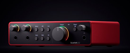 Focusrite Scarlett 4e génération 2i2 - Interface audio USB, 2 entrées / 2 sorties
