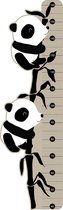 Panda Zwart Wit Groeimeter - Meetlint 30-170cm - Wanddecoratie - Babykamer - Kinderkamer - Meetlat Kinderen - Forex