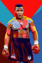 Mike Tyson Poster | Iron Mike Pop | Affiche de boxe | Pop affiche | Décoration murale | Affiche murale | 51x71cm | Convient pour l'encadrement