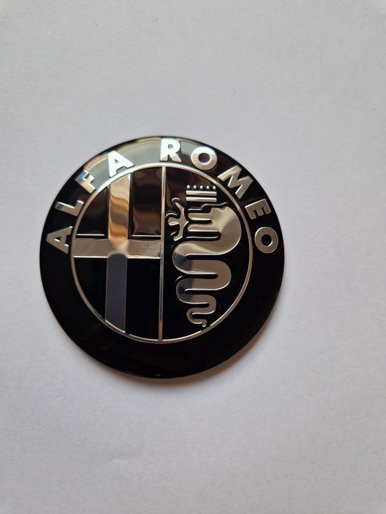 Alfa Romeo Embleem logo 74 MM Zwart sport edition