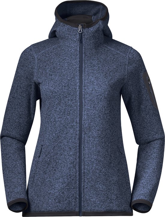 Bergans Kamphaug Knitted Hoodie - Orion blue - Maat Damen_M