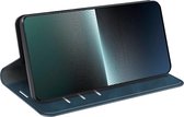 Sony Xperia 1 V Bookcase hoesje - Just in Case - Effen Blauw - Kunstleer