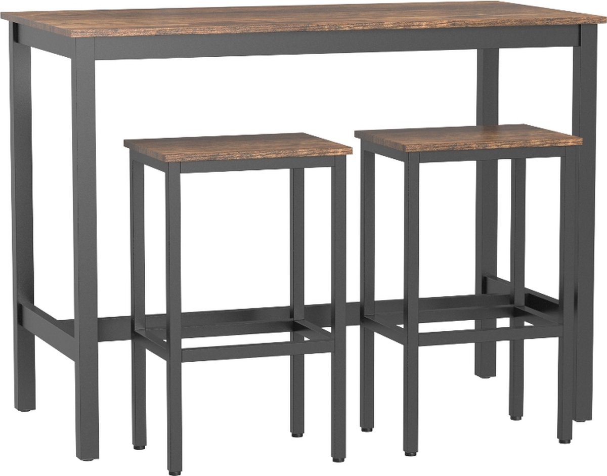 Nuvolix Bartafel 2 Krukken Bartafel Set Bartafel Met Barstoelen nuvolix-bartafel-2-krukken-bartafel-set-bartafel-met-barstoelen