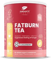 Fat Burn Tea - Instant fatburn tea met vlierbes, guarana extract, witte thee en vitamine C - Draagt ​​bij aan de vetstofwisseling, het elimineren van overtollig lichaamsgewicht en onderdrukken hongergevoel