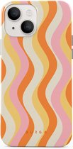 Burga Hoesje geschikt voor Apple iPhone 14 Telefoonhoesje Hardcase | Burga Tough Backcover Shockproof | Schokbestendig iPhone 14 Telefoonhoesje | Anti Shock Proof - Flower Power