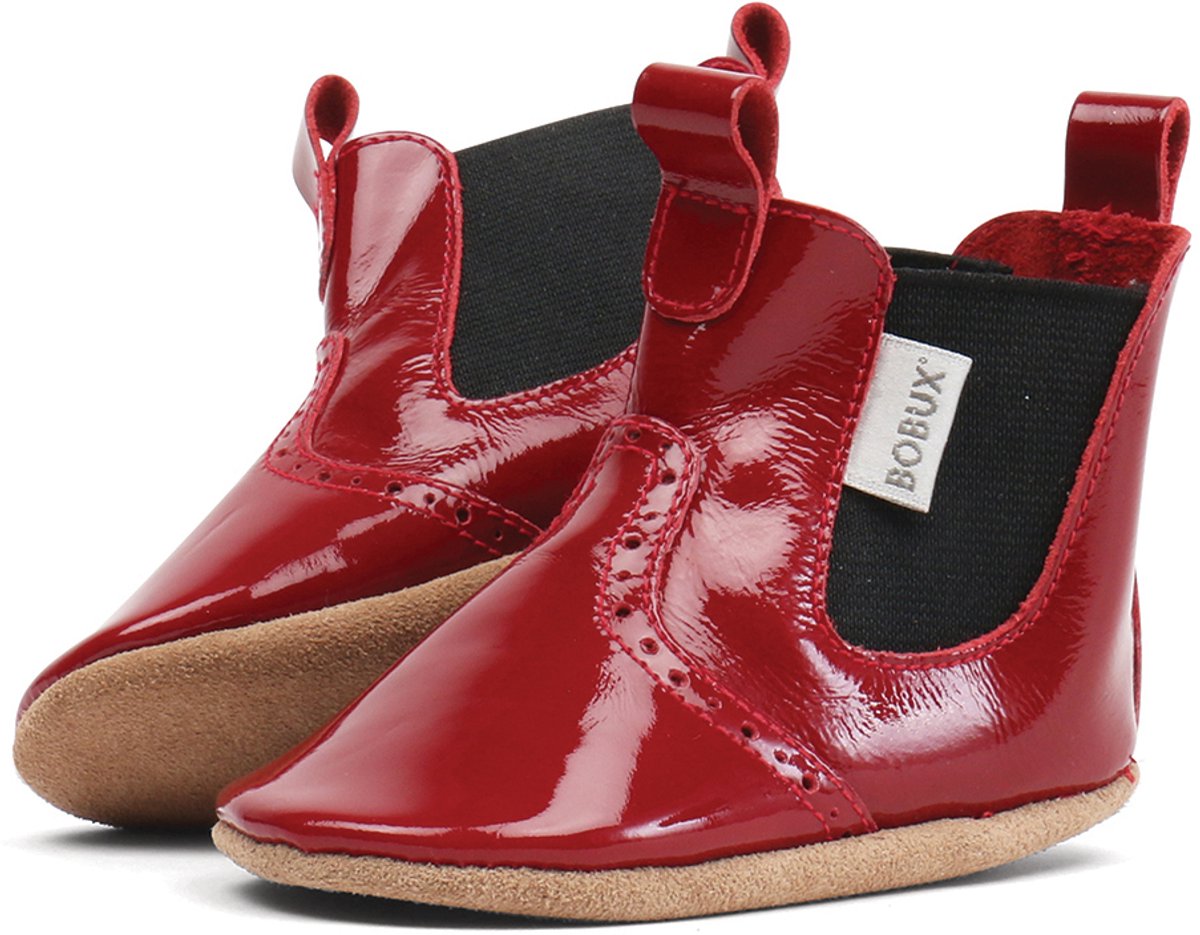 Bobux babylaarsjes glossy red mini jodphur - maat 18