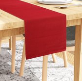 tafelloper voor 6 genoemde plaatsen eettafel - Solid Red, van fijn katoen 33 x 150 cm. Voor thuis, cafés, restaurants en hotels