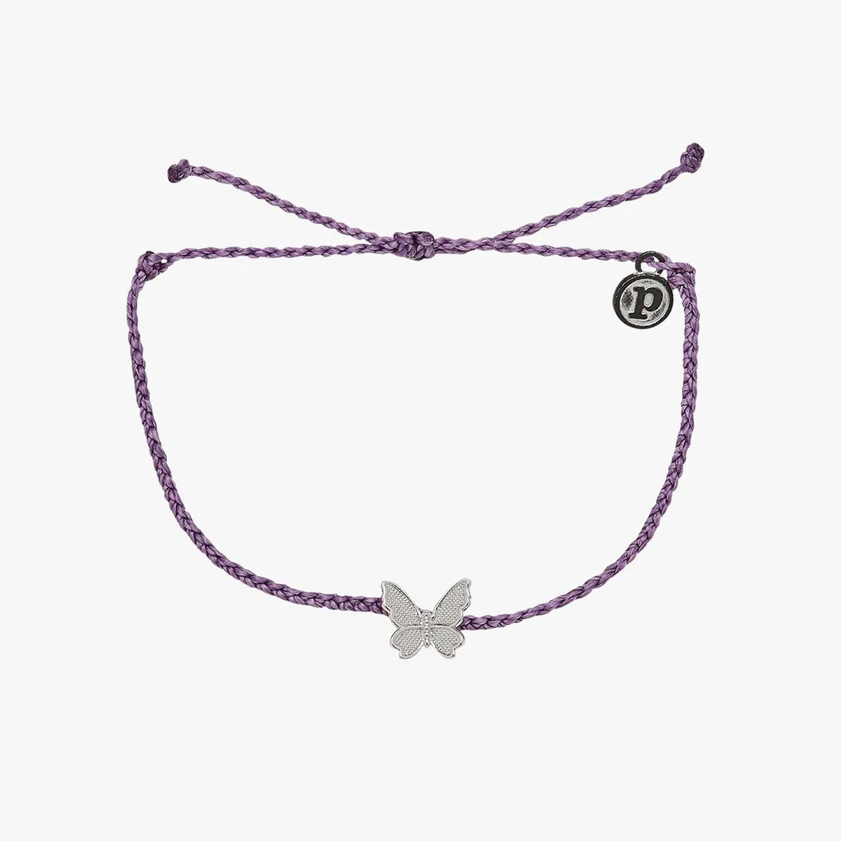 Pura Vida- Butterfly in Fright- Armband - Zilver- Paars- Vlinder