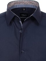 Blauw Overhemd Heren Strijkvrij Modern Fit Venti - XXL
