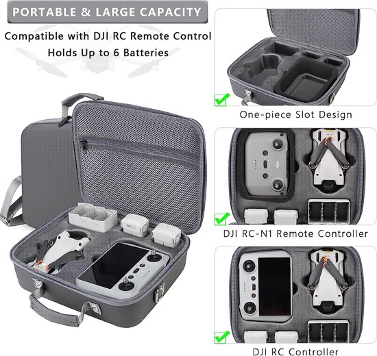Sac Rangement DJI Mini 3 Pro - Sac à Dos/Bandoulière/ÉTui Portable, Protection Drone