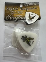 Clayton - Acetal - rounded triangle plectrum - 0.80 mm - 12-pack
