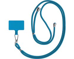 Smartphonica Telefoonkoord universeel - verstelbaar afneembaar koord voor mobiele telefoon - blauw