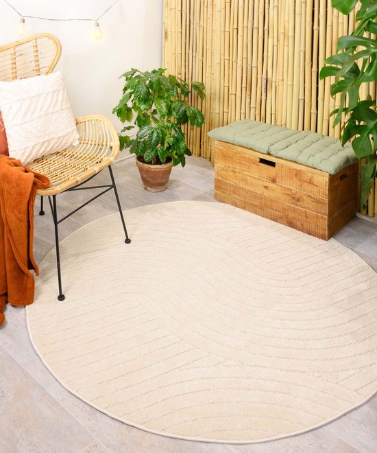 Rond buitenkleed - Verano wit 80 cm rond