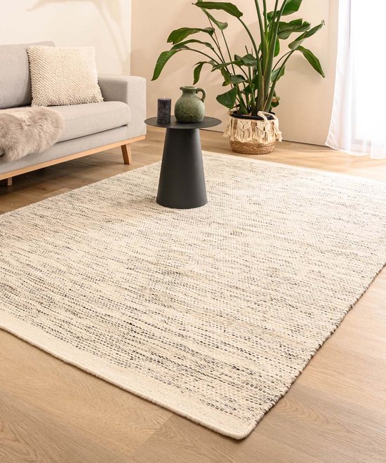 Tapis en laine - Ulstein blanc/noir 240x340 cm