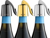 Wijnstop Roestvrijstalen wijnflesstop Herbruikbare lekvrije houdt wijn vers (set met drie kleuren)