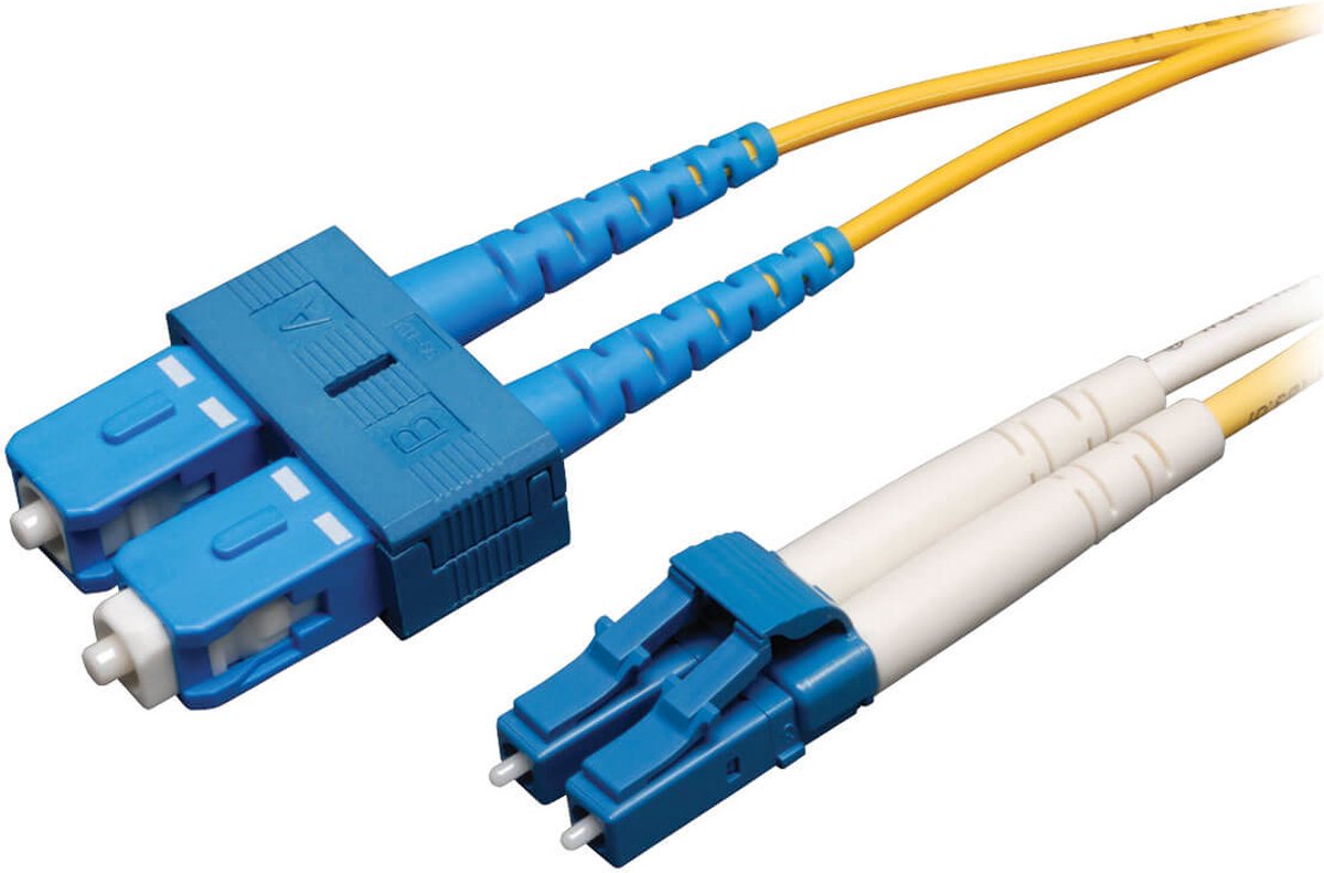 Tripp Lite 8.3/125, LC/SC, 100 ft Glasvezel kabel 30 m Geel