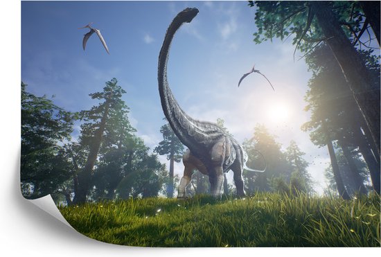 Waterkleurige Realistische Dinosaurus Geïsoleerd Op Witte Achtergrond Handbeschilderde Dinosauriaanse Illustratie Afbeelding Van 252010300