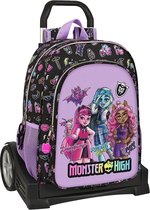 Schoolrugzak met Wielen Monster High Creep Zwart 33 x 42 x 14 cm