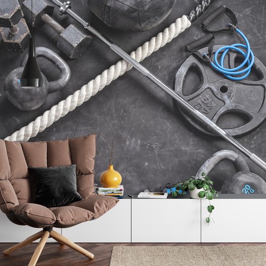 Fotobehang Sportuitrusting Om Te Oefenen - Vliesbehang - 416 x 254 cm