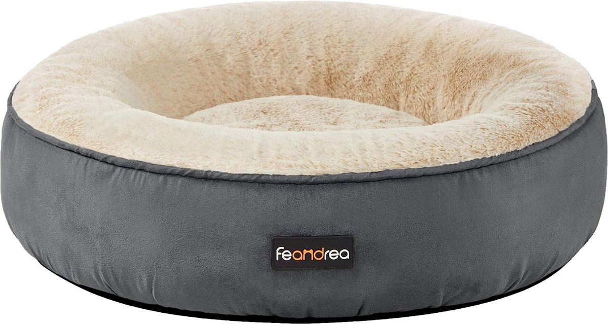 Hondenbed, kattenbed, donut, Ø 50 cm, donkergrijs