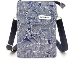 Mobiele telefoonhoes om om te hangen, schoudertas voor dames, mobiele telefoon tas voor dames, schoudertas voor mobiele telefoon, multifunctionele damestas met schouderriem, voor dagelijks gebruik, school, winkelen (blauw), blauw