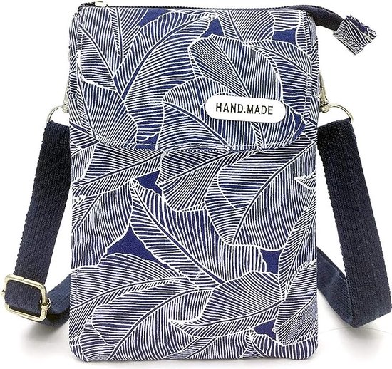 Mobiele telefoonhoes om om te hangen, schoudertas voor dames, mobiele telefoon tas voor dames, schoudertas voor mobiele telefoon, multifunctionele damestas met schouderriem, voor dagelijks gebruik, school, winkelen (blauw), blauw
