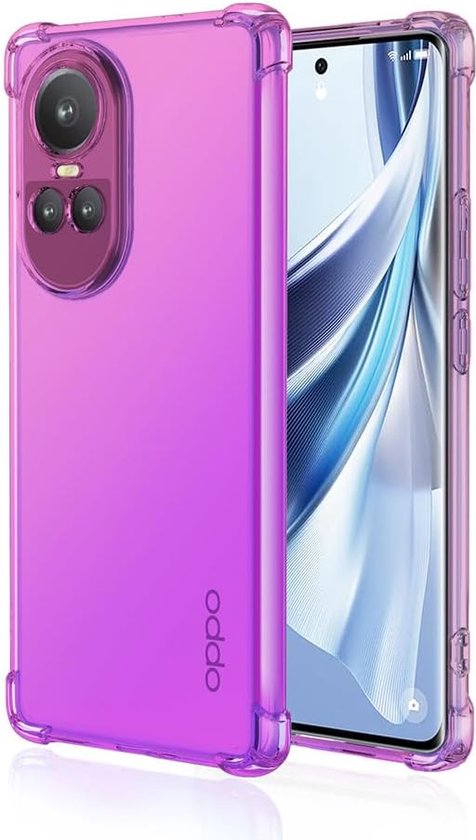 HAOYE Cover Per OPPO Reno 10 5G / Reno 10 Pro 5G - Custodia TPU Morbida Antiurto, Ultra Sottile, Rosa - 3
