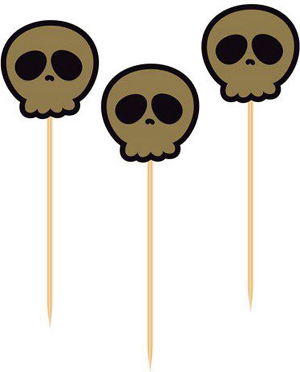 Prikkers Halloween Skull (8 stuks) - Halloween - Halloween accessoires - Halloween verkleden