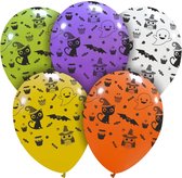 Cute Halloween ballonnen mix, 6 stuks, halloween afbeeldingen, spookje,