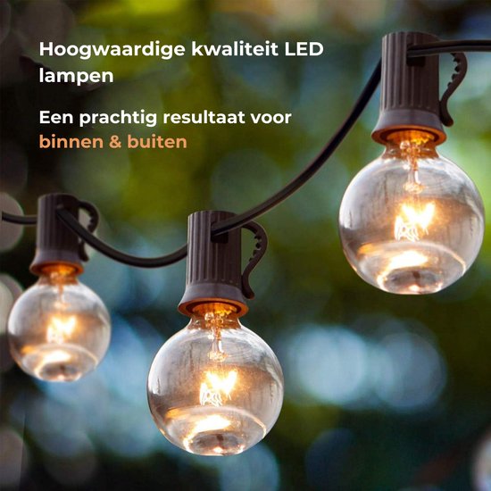 Lichtsnoer Buiten & Binnen – Lichtslinger 17 meter met 50 LED's –  Tuinverlichting Led... | bol.com