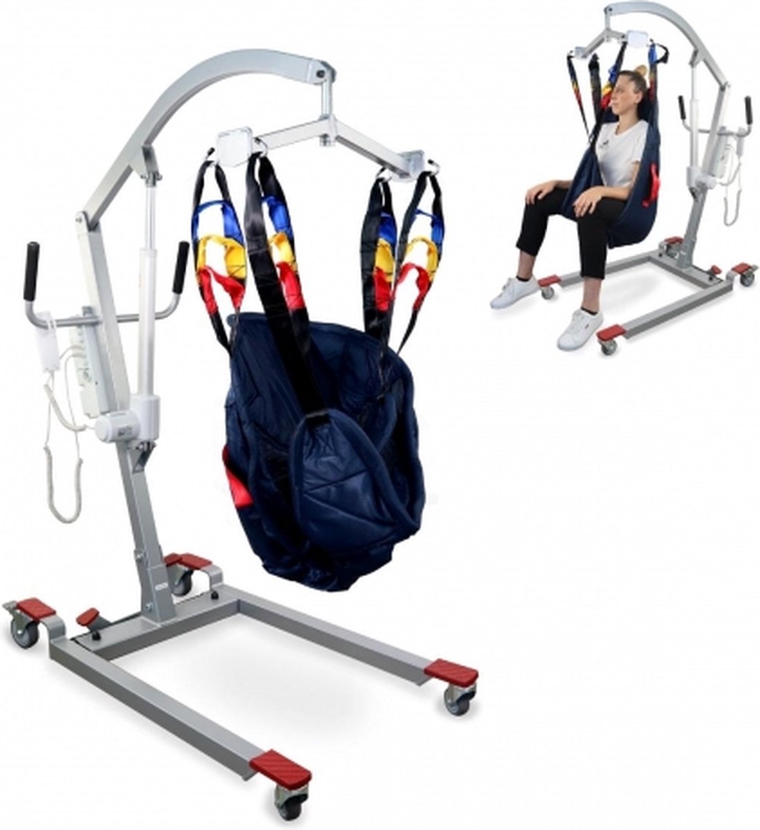 Goedkoopste Mobiclinic Fortuna Basis - Passieve tillift - Inclusief harnas met 4 haken - Gebruiken tijdens opladen - Niet-vouwen - Compact - Max 135kg