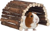 Escaliers de hamster en bois - Flexible - Naturel - Bois véritable - Décoration de cage - Tunnel - Escaliers de marche - Cage de hamster - Clapier de hamster - Escaliers de hamster
