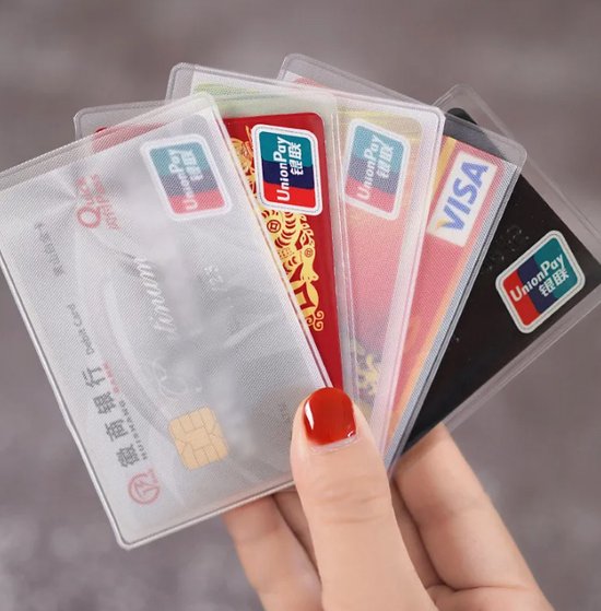 10x Étui Carte bancaire - Set protège Carte en Plastique - Carte