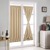 Devola Rideau Brise-Bise Long Transparent Dentelle 140x165 Cm - Rideau Porte Fenêtre Cuisine