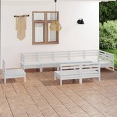 The Living Store Pallet tuinset - Hout - 63.5 x 63.5 x 62.5 cm - Wit
