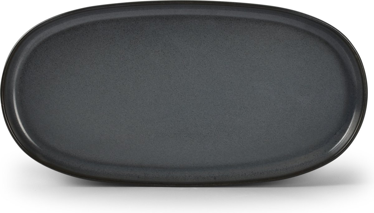 Bonbistro Plat bord 30x15xH2cm donkerblauw Pila (Set van 3)