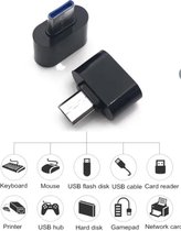 Feswe 4 stks Verloop USB-C naar USB-A - USB-C adapter - USB-C naar USB-A - Zwart