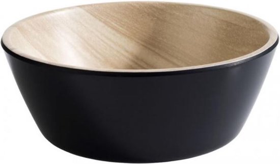 APS Schaal Frida, 1/4 kom, melamine fruitschaal/broodkom voor 1,8 liter inhoud, 26,5 x 16,2 cm, 7,5 cm hoogte, wit