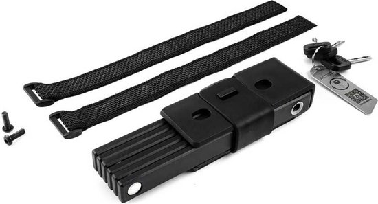 ACID Vouwslot RIGID 80 - Roestvrij staal - Extra klittenbandbevestiging - D7xH800 mm - Zwart van ACID — afbeelding 2