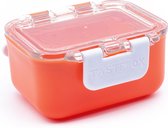 Fruitfriends Snackbox - 14x9x5cm - Corail - Plastique - Boîte de produits frais avec fourchette