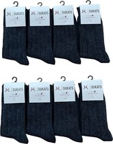 Sukats® Alpaca Sokken - Wollen Sokken - Warme Sokken - 8 Paar - Maat 35-38 - Navy Blue