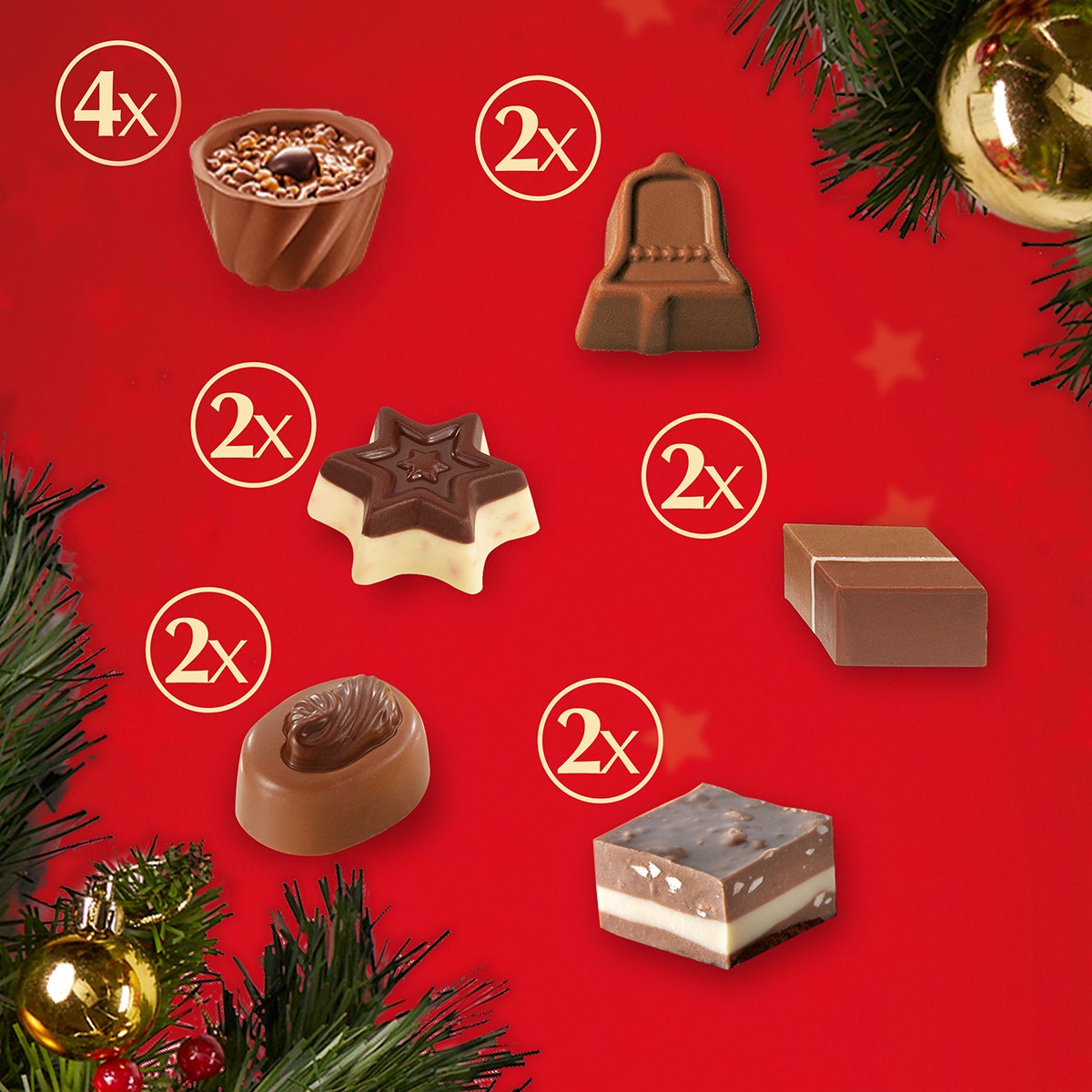 Lindt Chocolade Adventskalender 2026 Kersttraditie voor Kinderen 253 gram - Aftellen tot Kerst - 24 chocolade verrassingen- Kerstcadeau - Chocolade cadeau – foto 6